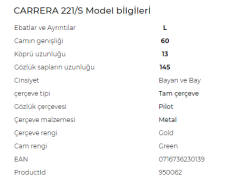 carrera 221/s lojqt erkek güneş gözlüğü