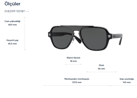 versace ve 2199 100187 güneş gözlüğü