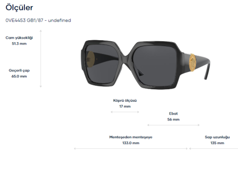 versace ve 4453 gb1/87 güneş gözlüğü